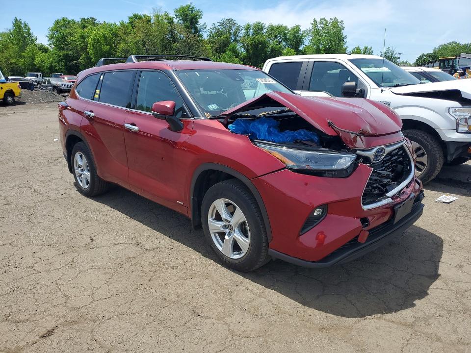 2022 Toyota Highlander VIN 5TDBBRCH9NS561293 COPART salvage auction — FRONT END, Salvage Title, sold $9,500 on 2026-07-31 (photo 4)