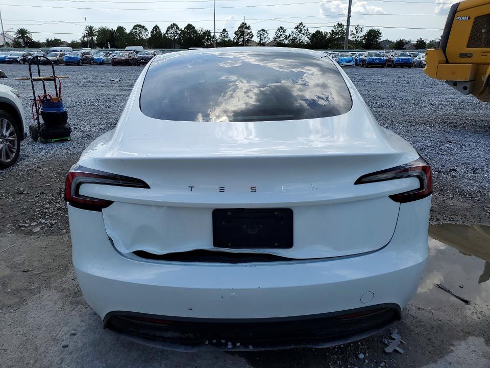 2025 Tesla Model 3 VIN 5YJ3E1EA3SF887135 COPART salvage auction — FRONT END, Fl - Certificate Of Destruction, sold $2,550 on 2026-07-10 (photo 6)