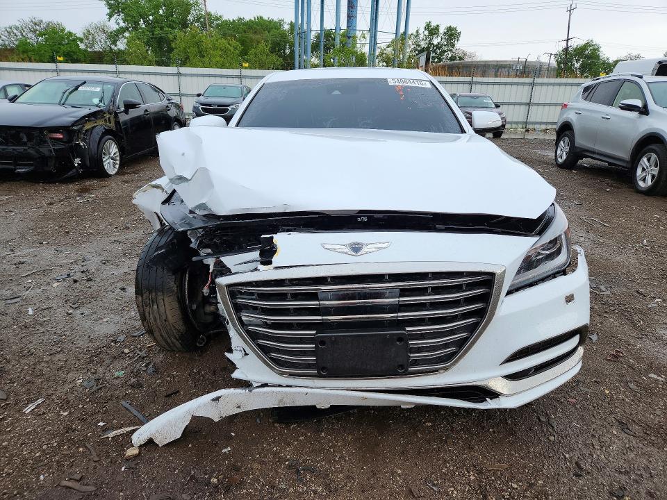 2018 Genesis G80 VIN KMHGN4JE0JU249471 COPART salvage auction — FRONT END, Il - Salvage Certificate, sold $1,700 on 2026-07-17 (photo 5)