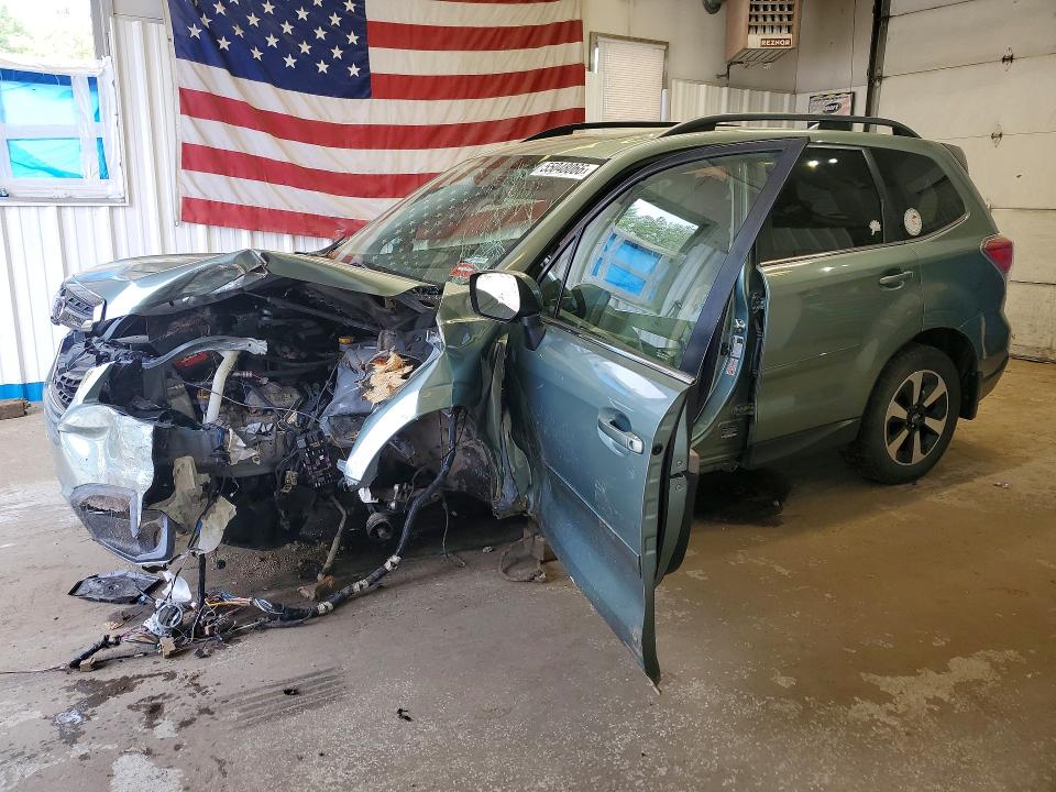 2018 Subaru Forester VIN JF2SJARC6JH468585 COPART salvage auction — FRONT END, Me - Cert Of Title-Salvage Collisio, sold $450 on 2026-07-09 (photo 1)