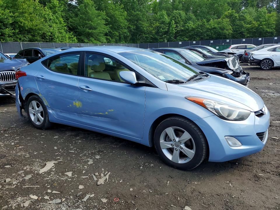 2012 Hyundai Elantra VIN KMHDH4AE4CU449413 COPART salvage auction — SIDE, Md - Cert Of Salvage > 75% Damage, sold $1,150 on 2026-07-07 (photo 4)