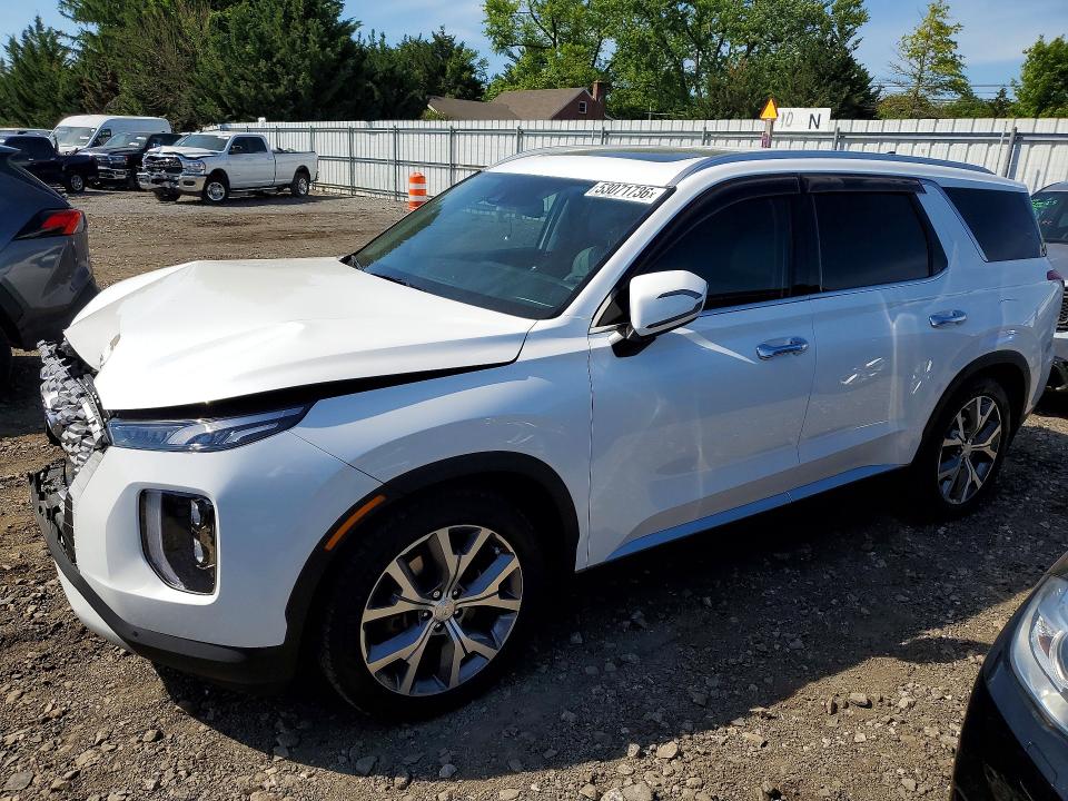2022 Hyundai Palisade VIN KM8R4DHE9NU344988 COPART salvage auction — FRONT END, MD - CERT OF SALVAGE > 75% DAMAGE, sold $1,750 on 2026-07-27 (photo 1)