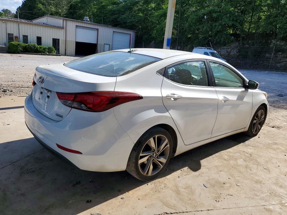 2014 Hyundai Elantra VIN 5NPDH4AE2EH456619 COPART salvage auction — NORMAL WEAR, Al - Certificate Of Title, sold $1,550 on 2026-07-07 (photo 3)