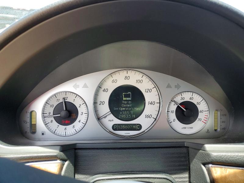 2009 Mercedes-benz E-klasse VIN WDBUF56X49B435492 COPART salvage auction — FRONT END, Il - Salvage Certificate, sold $475 on 2026-08-21 (photo 9)