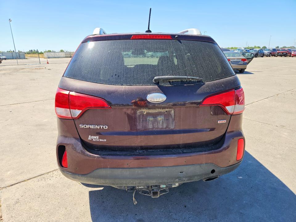 2014 Kia VIN 5XYKTCA68EG465759 COPART salvage auction — FRONT END, Ca - Salvage Certificate, sold $875 on 2026-07-13 (photo 6)