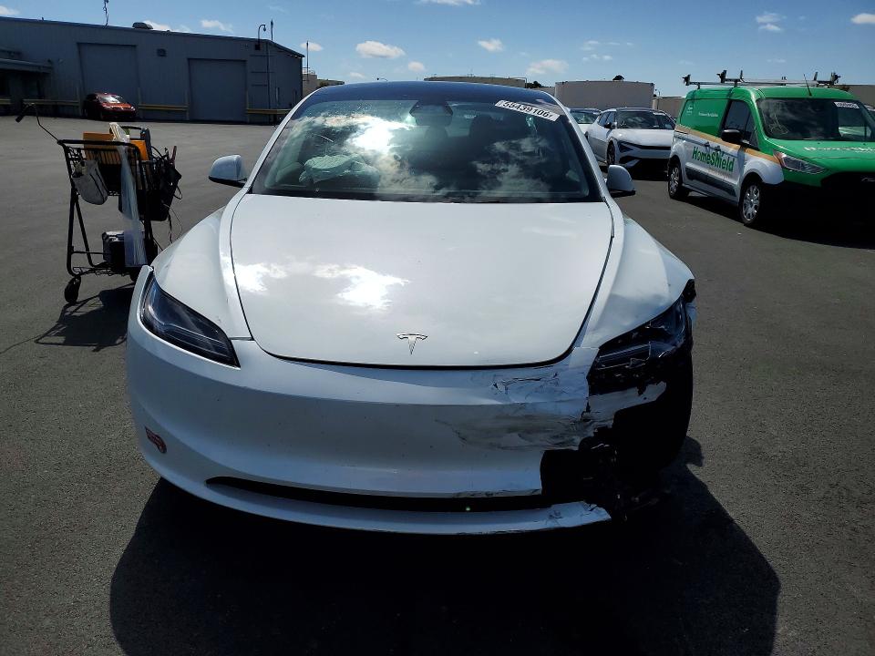 2024 Tesla Model 3 VIN 5YJ3E1EA7RF730346 COPART salvage auction — FRONT END, Ca - Salvage Certificate, sold $11,800 on 2026-07-22 (photo 5)