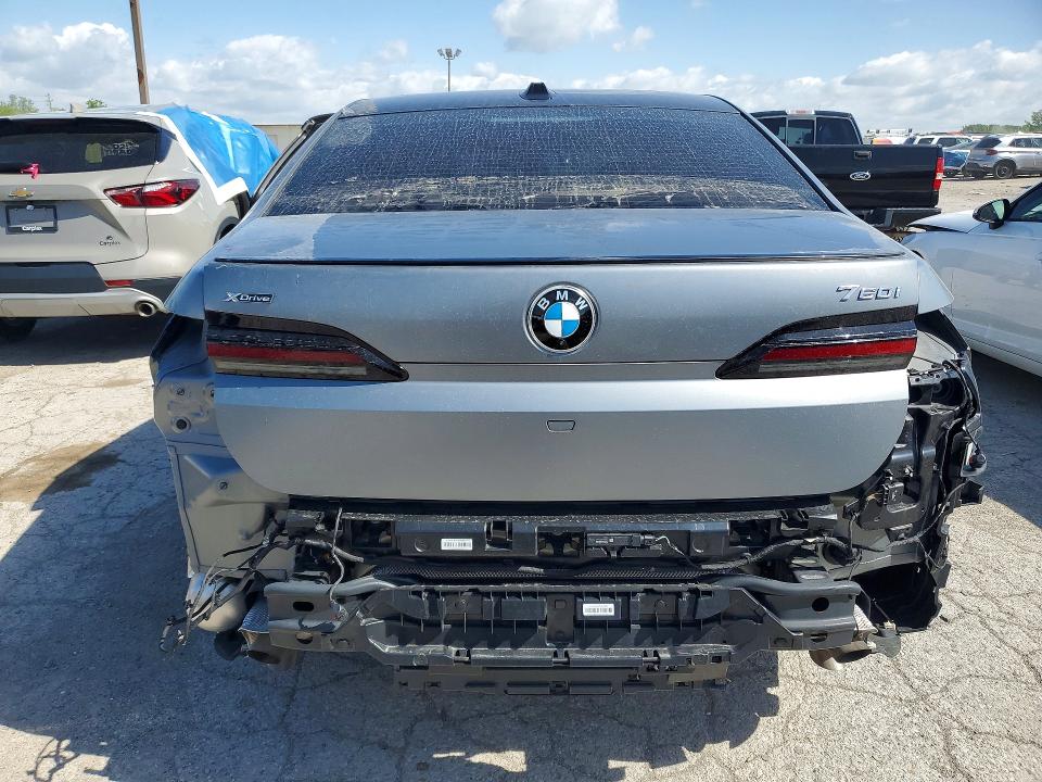2023 BMW 7er VIN WBA33EJ0XPCM54214 COPART salvage auction — REAR END, In - Cert Of Title-Salvage Title, sold $50,000 on 2026-07-28 (photo 6)