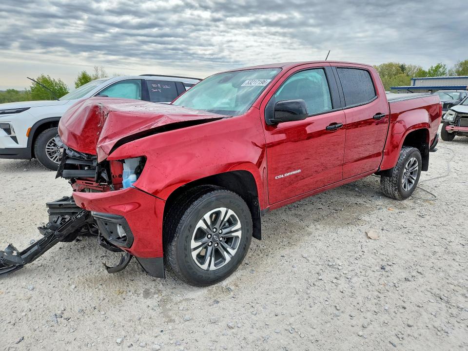 2022 Chevrolet Colorado VIN 1GCGTDEN4N1123495 COPART salvage auction — FRONT END, Mi - Cert Of Title-Salvage Vehicle, sold $3,650 on 2026-07-09 (photo 1)