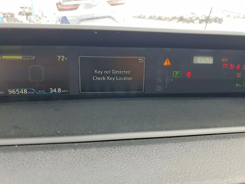 2020 Toyota Prius VIN JTDL9RFU2L3015992 COPART salvage auction — FRONT END, CA - SALVAGE CERTIFICATE, sold $1,900 on 2026-07-28 (photo 9)