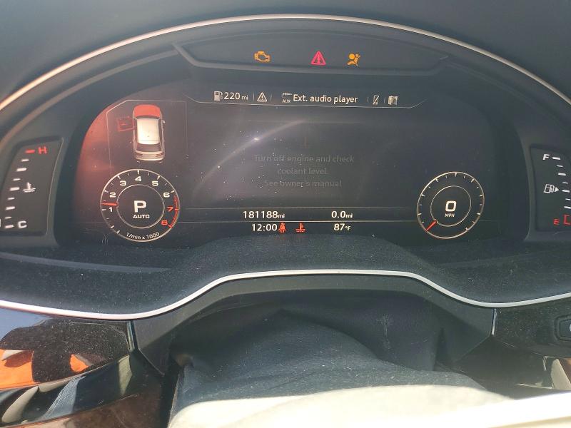 2019 Audi Q7 VIN WA1LAAF7XKD001053 COPART salvage auction — MINOR DENT/SCRATCHES, Oh - Cert Of Title-Repossession (P), sold $7,200 on 2026-07-29 (photo 9)