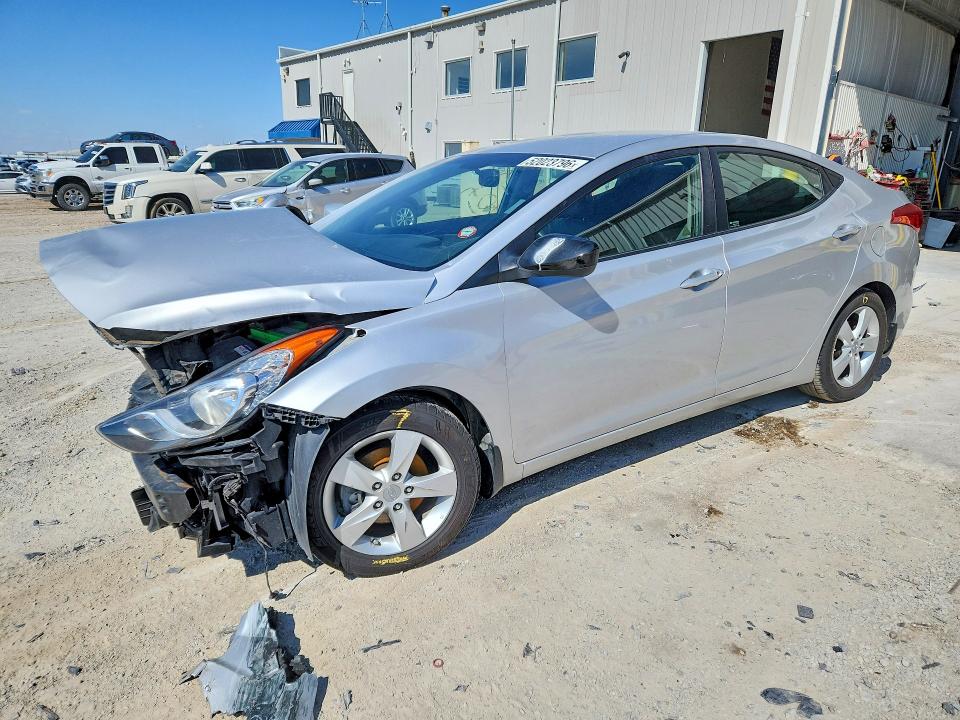 2013 Hyundai Elantra VIN KMHDH4AE9DU559164 COPART salvage auction — FRONT END, Ne - Cert Of Title-Salvage, sold $225 on 2026-07-14 (photo 1)