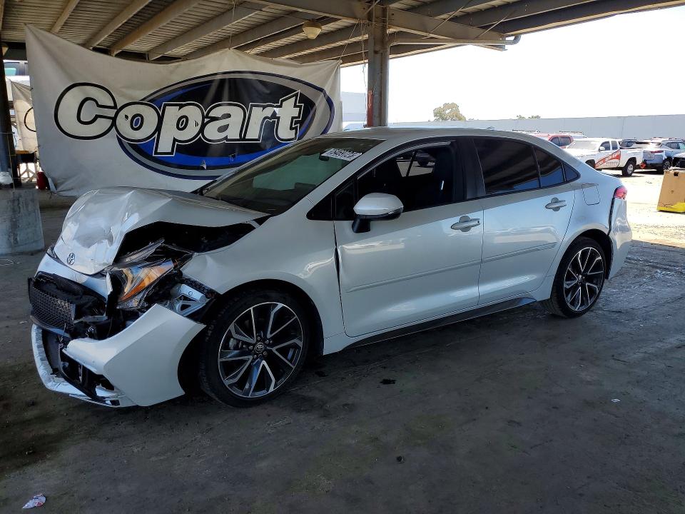 2022 Toyota Corolla VIN JTDS4MCE7NJ087912 COPART salvage auction — FRONT END, Ca - Salvage Certificate, sold $3,700 on 2026-07-09 (photo 1)