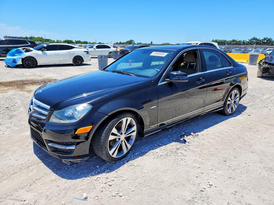 2012 Mercedes-benz C class VIN WDDGF4HB3CR209166 COPART salvage auction — MINOR DENT/SCRATCHES, Fl - Cert Of Title-Rebuilt, sold $650 on 2026-07-27 (photo 1)