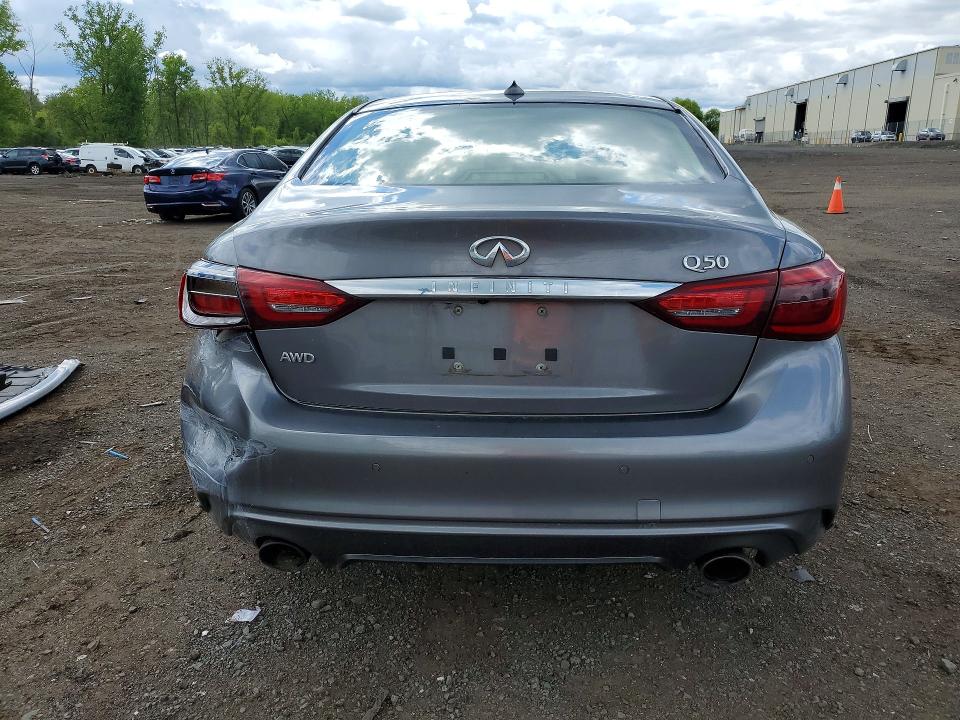 2021 Infiniti Q50 VIN JN1EV7BR2MM750092 COPART salvage auction — FRONT END, Ny - Cert Of Title-Salvage, sold $2,650 on 2026-07-07 (photo 6)