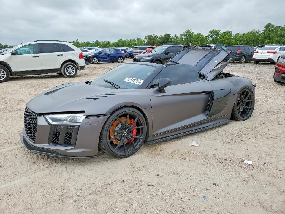 2017 Audi R8 VIN WUAVACFX8H7904676 COPART salvage auction — BURN, Tx - Salvage Vehicle Title, sold $3,800 on 2026-08-14 (photo 1)