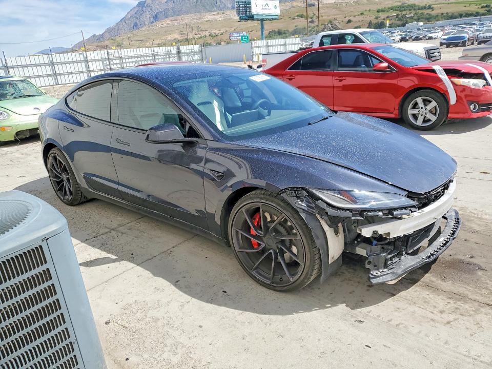 2024 Tesla Model 3 VIN 5YJ3E1ET0RF853276 COPART salvage auction — FRONT END, Ut - Salvage Certificate, sold $175 on 2026-07-27 (photo 4)