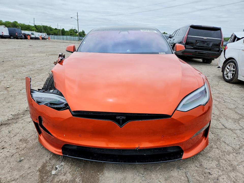 2022 Tesla Model s VIN 5YJSA1E52NF467820 COPART salvage auction — FRONT END, In - Cert Of Title-Salvage Title, sold $14,500 on 2026-07-31 (photo 5)
