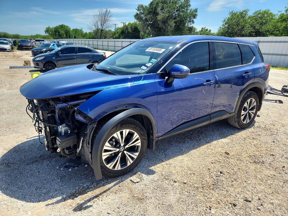 2021 Nissan Rogue VIN JN8AT3BA4MW010086 COPART salvage auction — FRONT END, Tx - Salvage Vehicle Title, sold $4,250 on 2026-07-23 (photo 1)