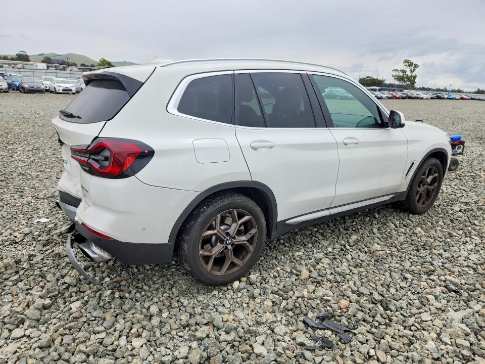 2024 BMW X3 VIN 5UX53DP00R9X42822 COPART salvage auction — REAR END, Ca - Salvage Certificate, sold $21,700 on 2026-07-16 (photo 3)