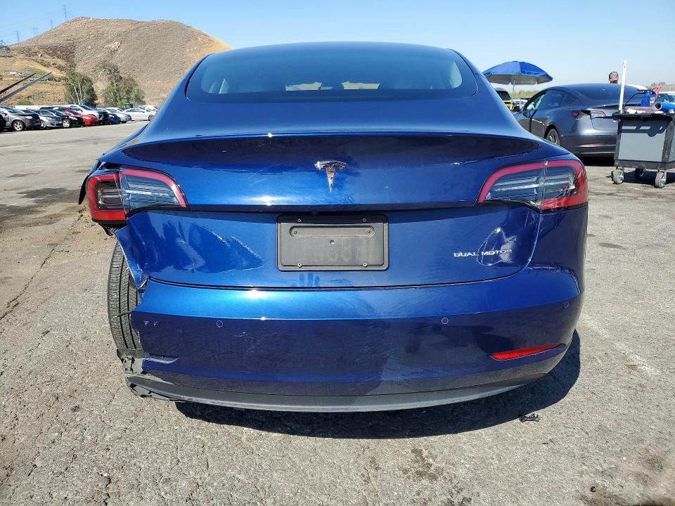 2021 Tesla VIN 5YJ3E1EB0MF037880 COPART salvage auction — REAR END, Ca - Salvage Certificate, sold $8,400 on 2026-07-09 (photo 6)