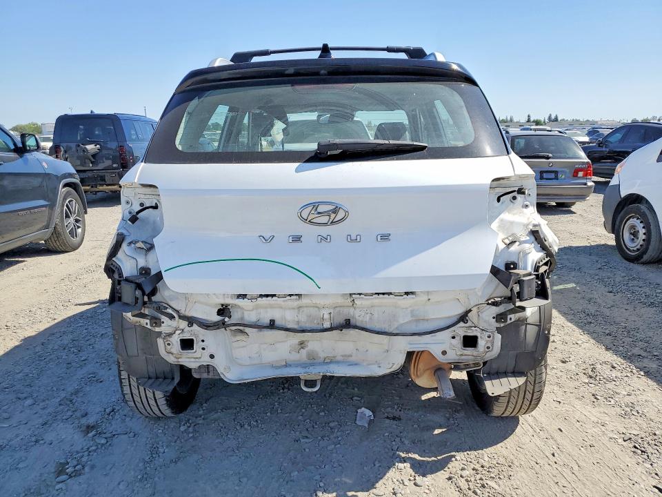 2022 Hyundai Venue VIN KMHRC8A33NU135510 COPART salvage auction — REAR END, Ca - Salvage Certificate, sold $3,150 on 2026-07-16 (photo 6)