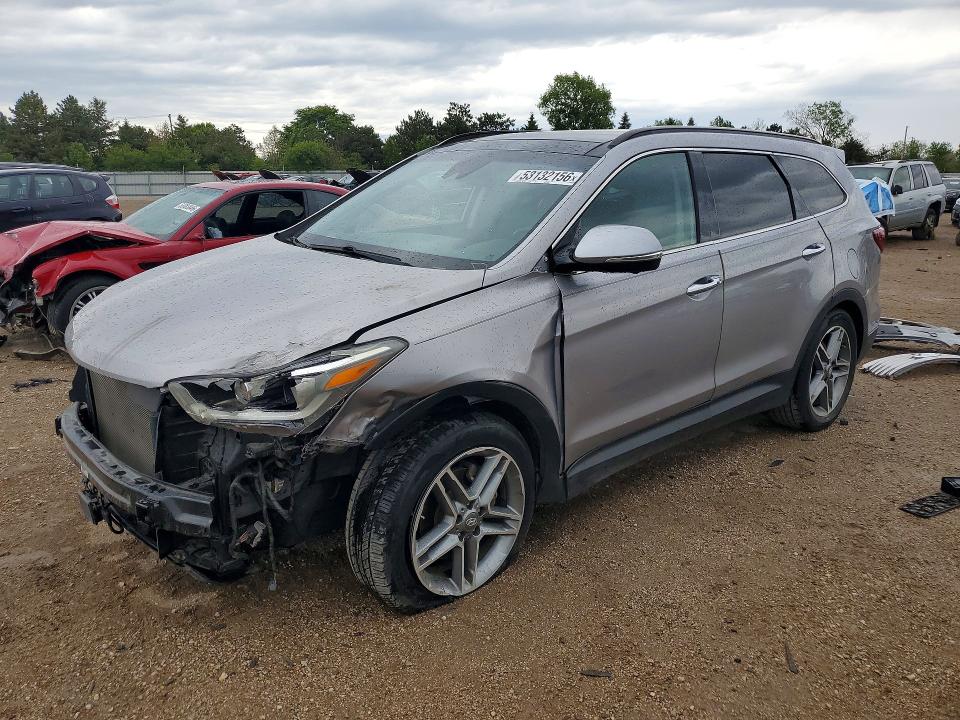 2017 Hyundai Santa fe VIN KM8SRDHF2HU177468 COPART salvage auction — FRONT END, Il - Salvage Certificate, sold $2,600 on 2026-07-21 (photo 1)