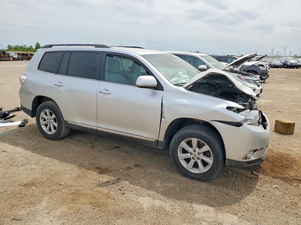 2012 Toyota Highlander VIN 5TDBK3EH2CS097450 COPART salvage auction — FRONT END, Il - Salvage Certificate, sold $1,000 on 2026-07-14 (photo 4)