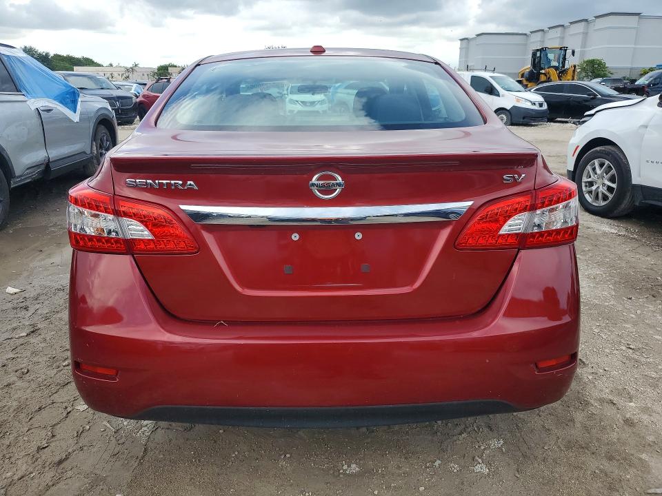 2015 Nissan Sentra VIN 3N1AB7AP7FY302678 COPART salvage auction — WATER/FLOOD, Fl - Certificate Of Title, sold $1,250 on 2026-07-09 (photo 6)