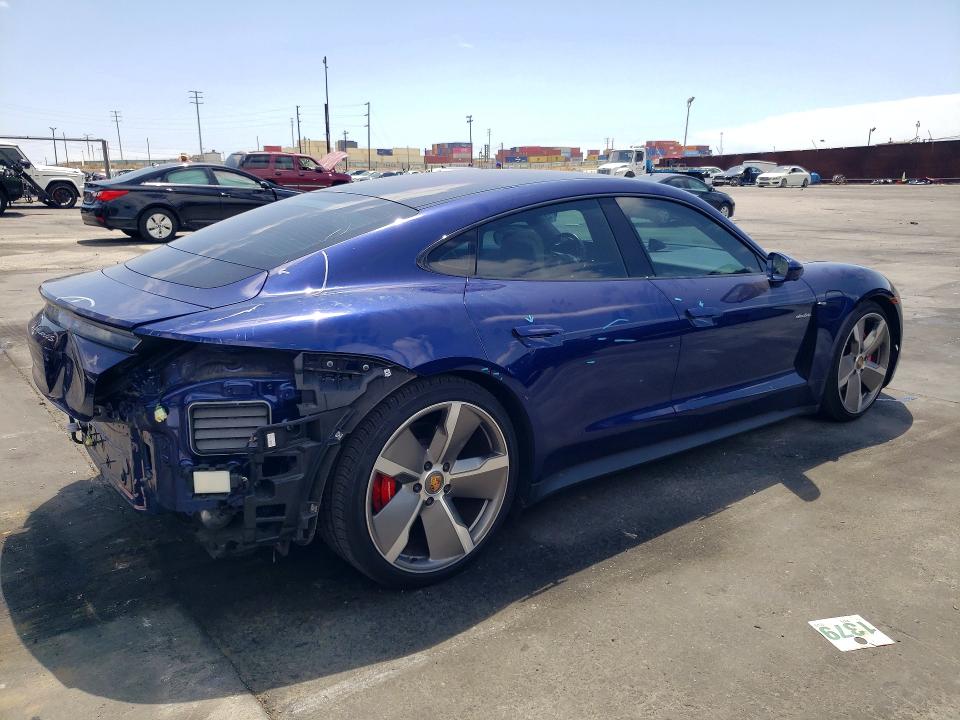 2020 Porsche Taycan VIN WP0AB2Y15LSA50590 COPART salvage auction — REAR END, Ca - Salvage Certificate, sold $25,500 on 2026-07-29 (photo 3)