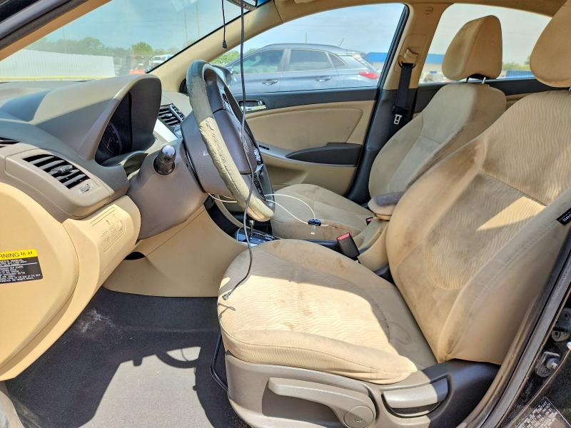 2013 Hyundai Accent VIN KMHCU4AE1DU441830 COPART salvage auction — REAR END, Tx - Salvage Vehicle Title, sold $650 on 2026-07-13 (photo 7)