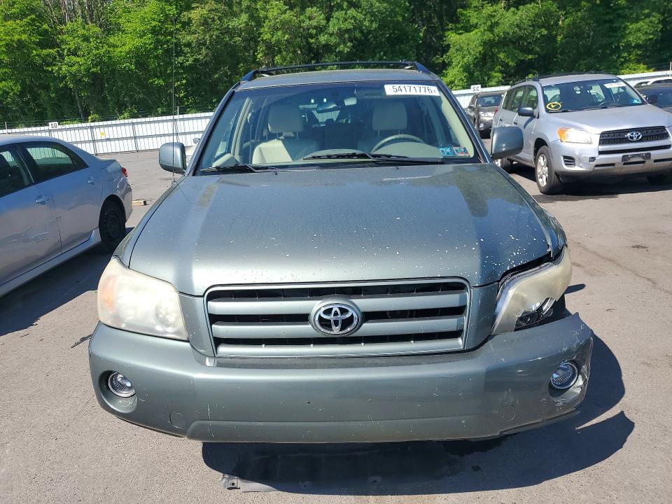 2006 Toyota Highlander VIN JTEEP21A860157316 COPART salvage auction — FRONT END, Nj - Cert Of Title-Salvage, sold $1,150 on 2026-07-02 (photo 5)