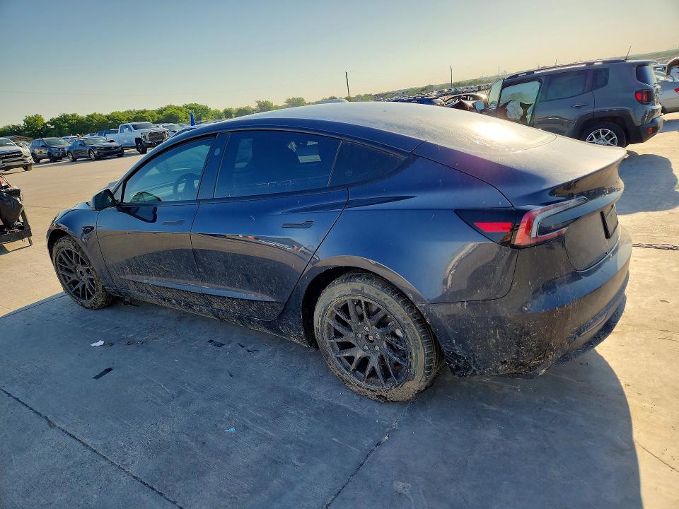 2024 Tesla Model 3 VIN 5YJ3E1EA0RF872134 COPART salvage auction — SIDE, Tx - Certificate Of Title, sold $5,200 on 2026-07-30 (photo 2)