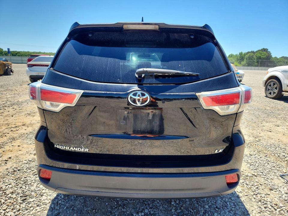 2014 Toyota Highlander VIN 5TDZKRFH4ES015219 COPART salvage auction — FRONT END, Id - Salvage Certificate Of Title, sold $3,750 on 2026-07-22 (photo 6)