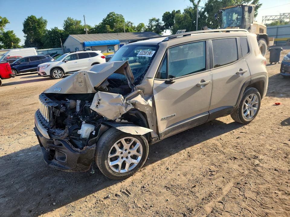 2015 Jeep Renegade VIN ZACCJBBT0FPB37293 COPART salvage auction — FRONT END, Ks - Cert Of Title-Salvage, sold $700 on 2026-08-03 (photo 1)