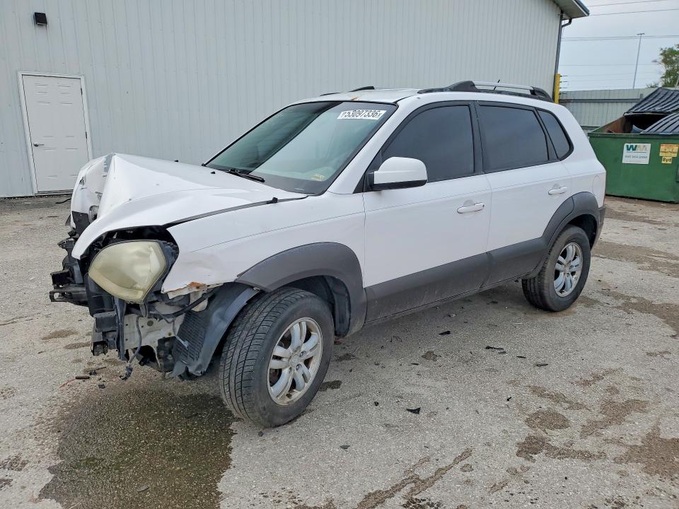 2007 Hyundai Tucson VIN KM8JN12D87U569141 COPART salvage auction — FRONT END, Ia - Cert Of Title-Salvage Title, sold $80 on 2026-07-17 (photo 1)