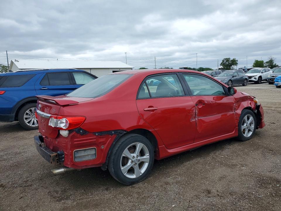 2012 Toyota Corolla VIN 5YFBU4EE6CP013354 COPART salvage auction — ROLLOVER, Ia - Cert Of Title-Salvage Title, sold $2,250 on 2026-07-31 (photo 3)