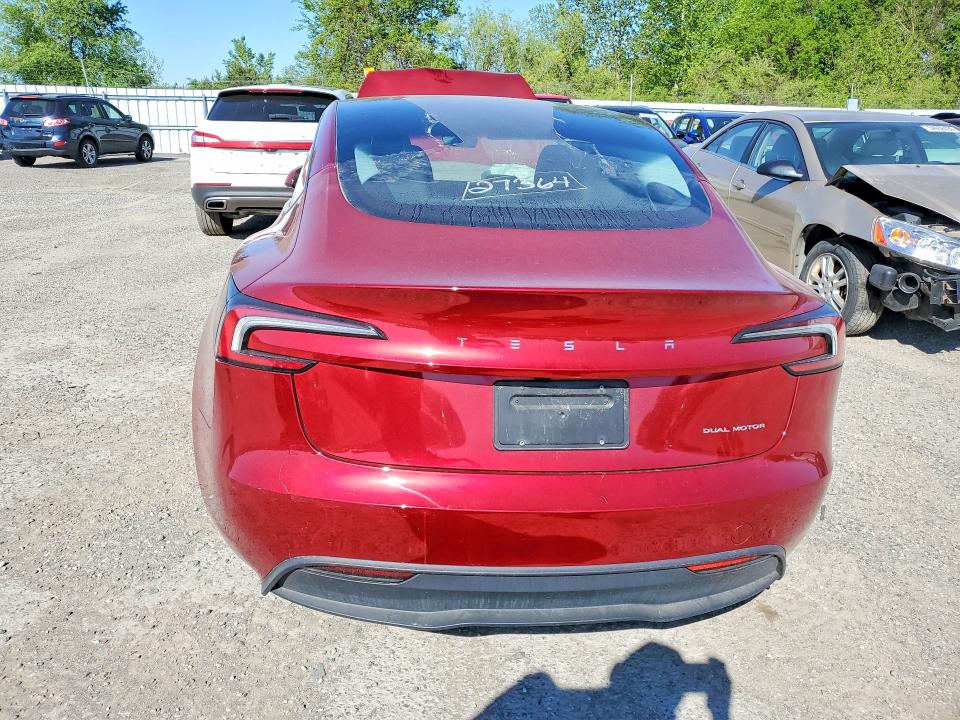 2025 Tesla Model 3 VIN 5YJ3E1EB7SF952531 COPART salvage auction — FRONT END, On - Permit Salvage, sold $13,100 on 2026-07-09 (photo 6)