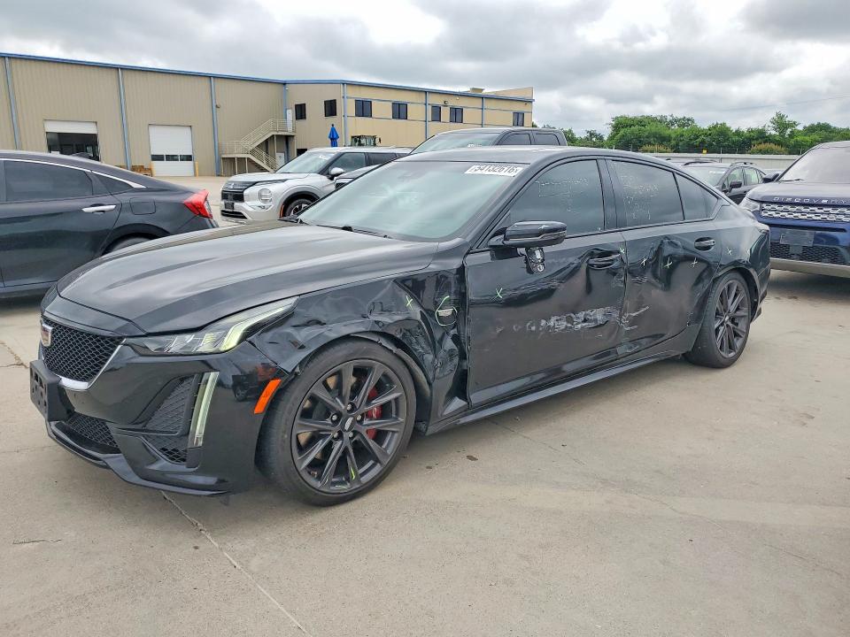 2022 Cadillac Ct5 VIN 1G6DP5RK6N0128302 COPART salvage auction — FRONT END, Tx - Salvage Vehicle Title, sold $12,100 on 2026-07-23 (photo 1)