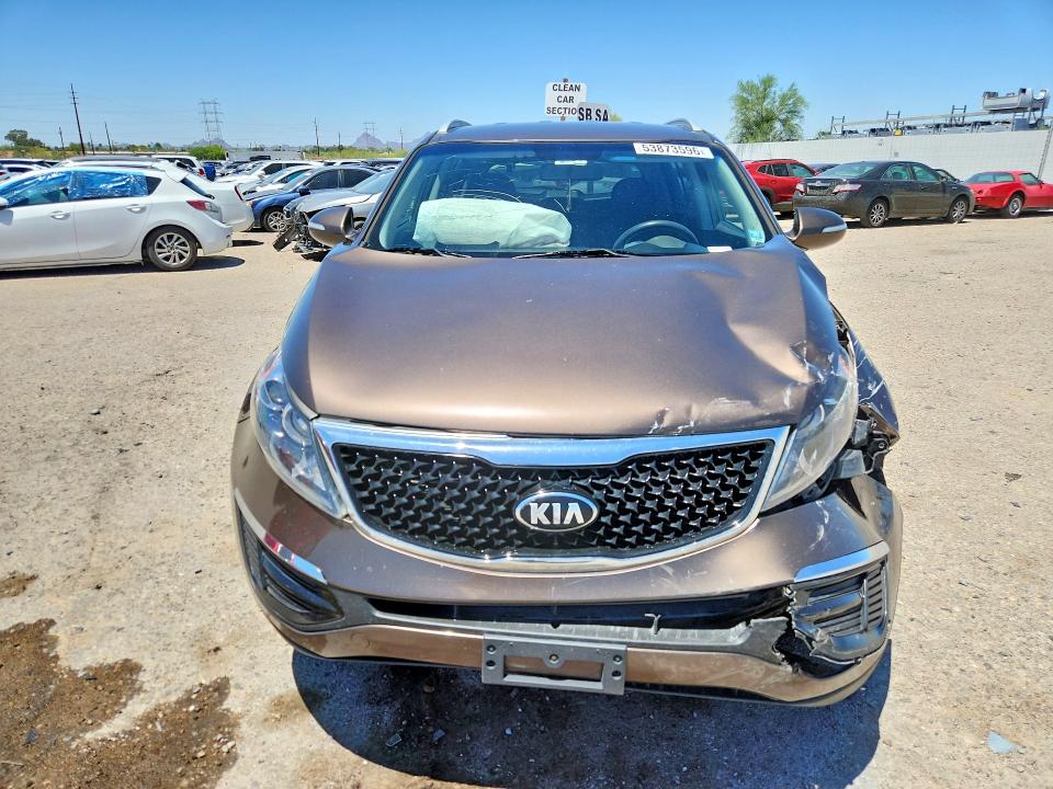 2014 Kia Sportage VIN KNDPBCAC2E7547773 COPART salvage auction — FRONT END, Az - Cert Of Title - Salvage, sold $625 on 2026-07-06 (photo 5)