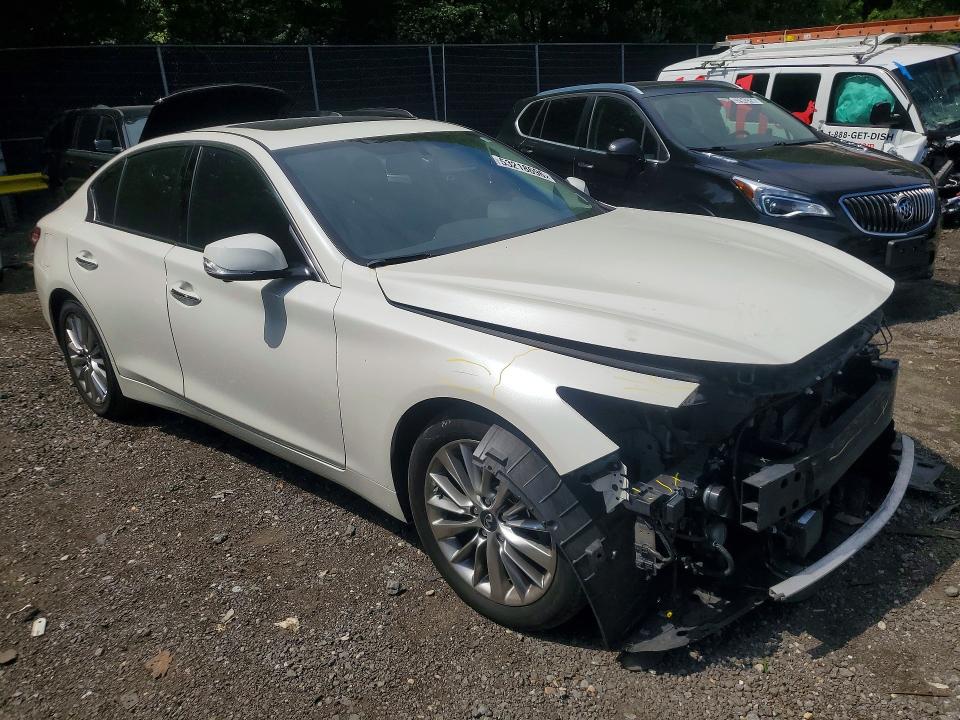 2021 Infiniti Q50 VIN JN1EV7BR4MM754127 COPART salvage auction — FRONT END, Md - Cert Of Salvage > 75% Damage, sold $2,450 on 2026-07-28 (photo 4)