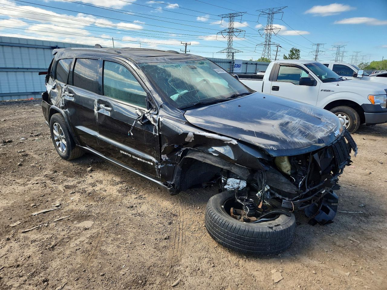 2015 Jeep Grand Cherokee VIN 1C4RJFBG5FC162652 COPART salvage auction — Rollover, IL - SALVAGE CERTIFICATE, sold $1,050 on 2026-07-02 (photo 4)
