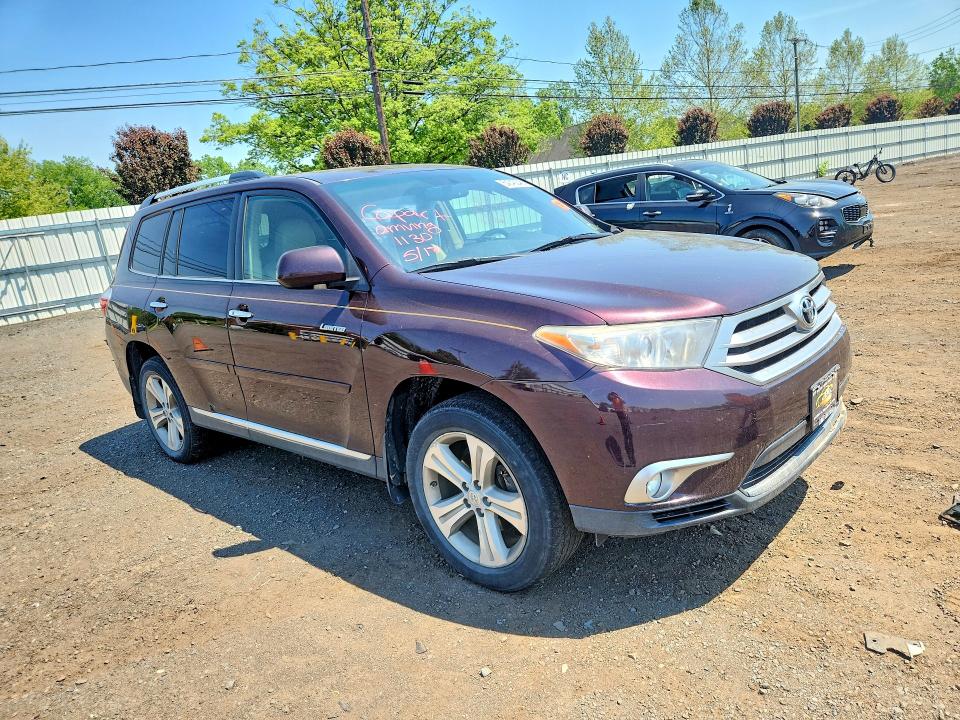 2012 Toyota Highlander VIN 5TDDK3EH1CS116790 COPART salvage auction — FRONT END, Pa - Certificate Of Salvage, sold $3,800 on 2026-07-21 (photo 4)