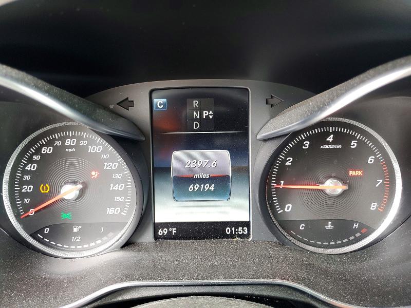 2018 Mercedes-benz Glc VIN WDC0G4KB5JV020373 COPART salvage auction — FRONT END, Ca - Salvage Certificate, sold $9,500 on 2026-07-24 (photo 9)