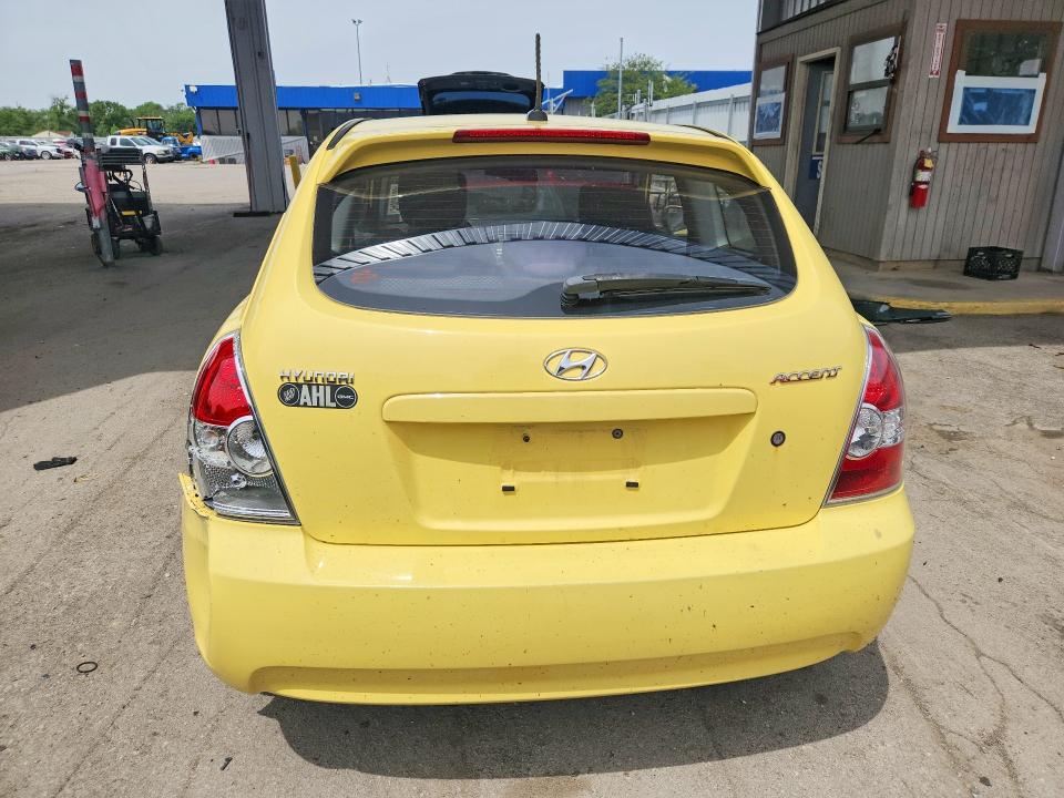 2010 Hyundai Accent VIN KMHCM3ACXAU162574 COPART salvage auction — REAR END, In - Cert Of Title-Salvage Title, sold $350 on 2026-07-27 (photo 6)