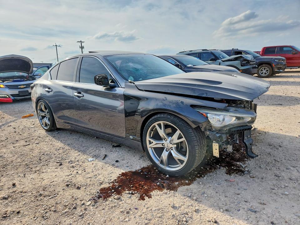 2016 Infiniti Q50 VIN JN1EV7AP2GM300429 COPART salvage auction — FRONT END, Tx - Salvage Vehicle Title, sold $500 on 2026-07-16 (photo 4)