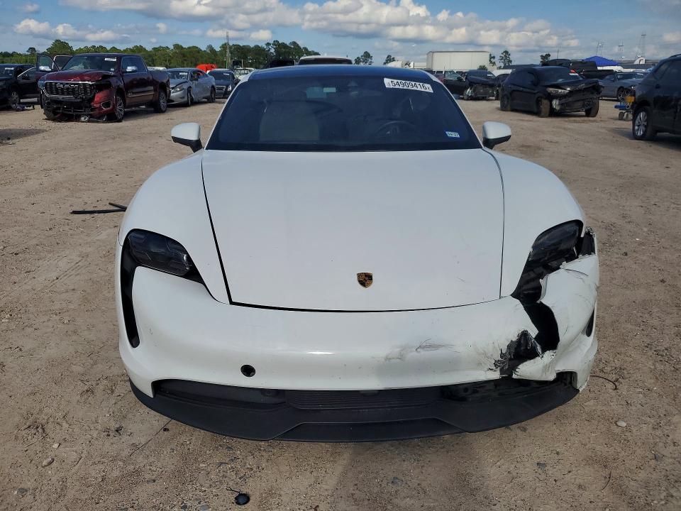 2021 Porsche Taycan VIN WP0AB2Y19MSA45989 COPART salvage auction — FRONT END, Tx - Salvage Vehicle Title, sold $24,600 on 2026-07-07 (photo 5)
