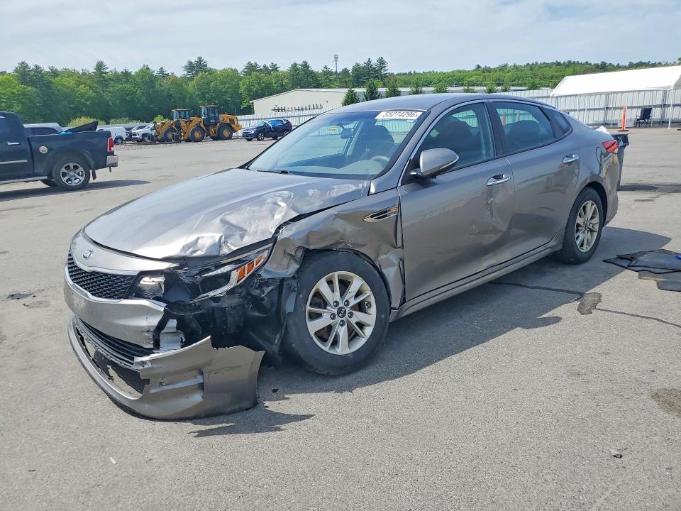 2017 Kia Optima VIN 5XXGT4L37HG156596 COPART salvage auction — FRONT END, Me - Cert Of Title-Salvage Collisio, sold $400 on 2026-07-17 (photo 1)
