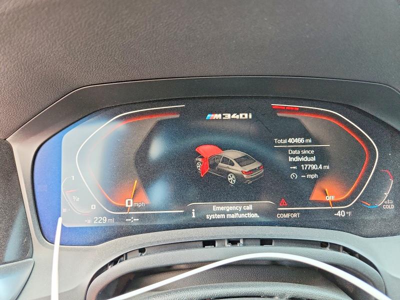 2020 BMW M340i VIN WBA5U7C04LA286669 COPART salvage auction — ALL OVER, TX - SALVAGE VEHICLE TITLE, sold $6,600 on 2026-08-07 (photo 9)
