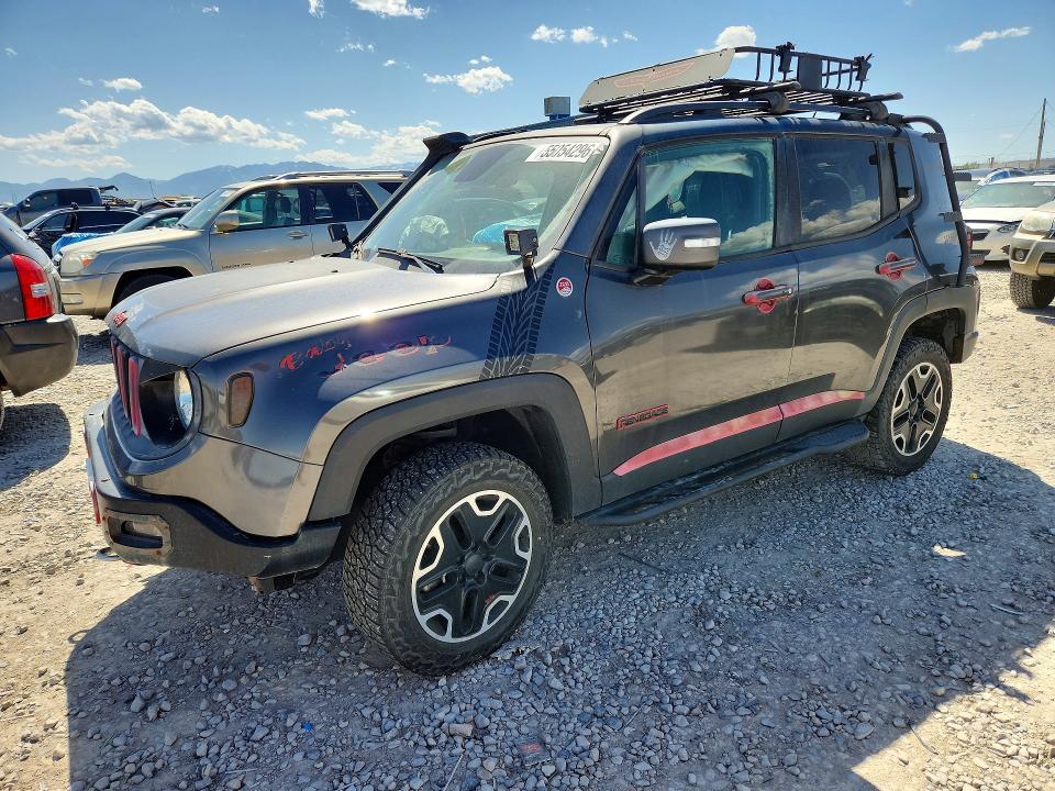2017 Jeep Renegade VIN ZACCJBCB8HPF99903 COPART salvage auction — FRONT END, Ut - Salvage Certificate, sold $2,050 on 2026-08-11 (photo 1)
