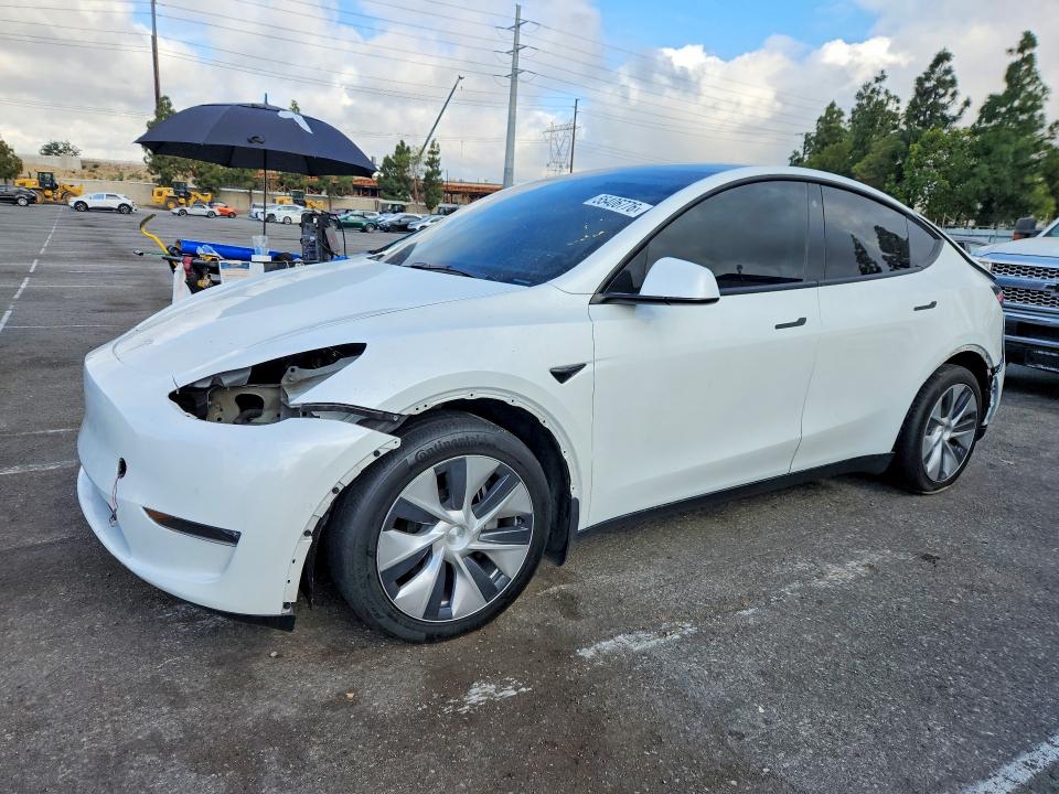2021 Tesla Model y VIN 5YJYGDEE2MF086476 COPART salvage auction — REAR END, Ca - Salvage Certificate, sold $150 on 2026-07-28 (photo 1)